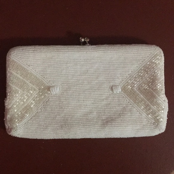 Vintage Handbags - Vintage white clutch